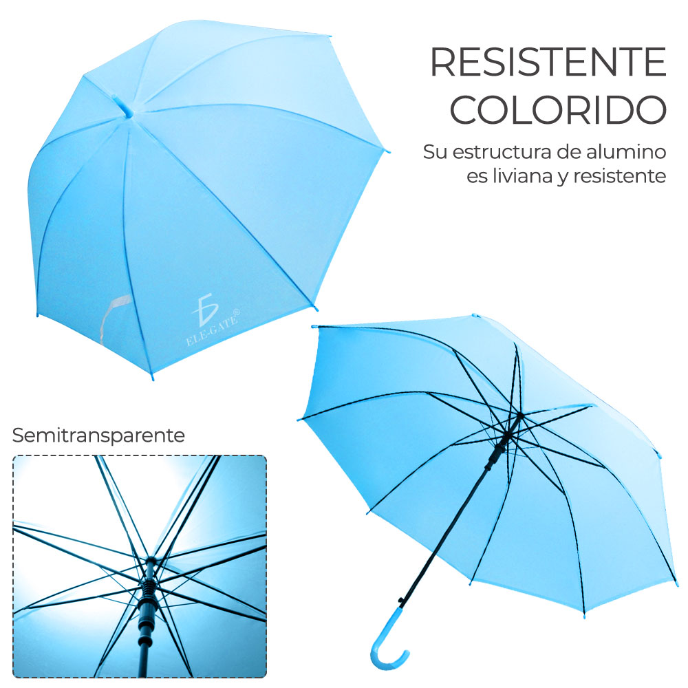 Paraguas Transparente De Colores Sombrilla Colores