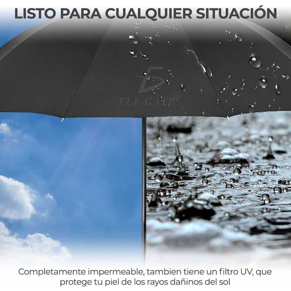Paraguas Sombrilla Automático Compacto Lluvia Moda