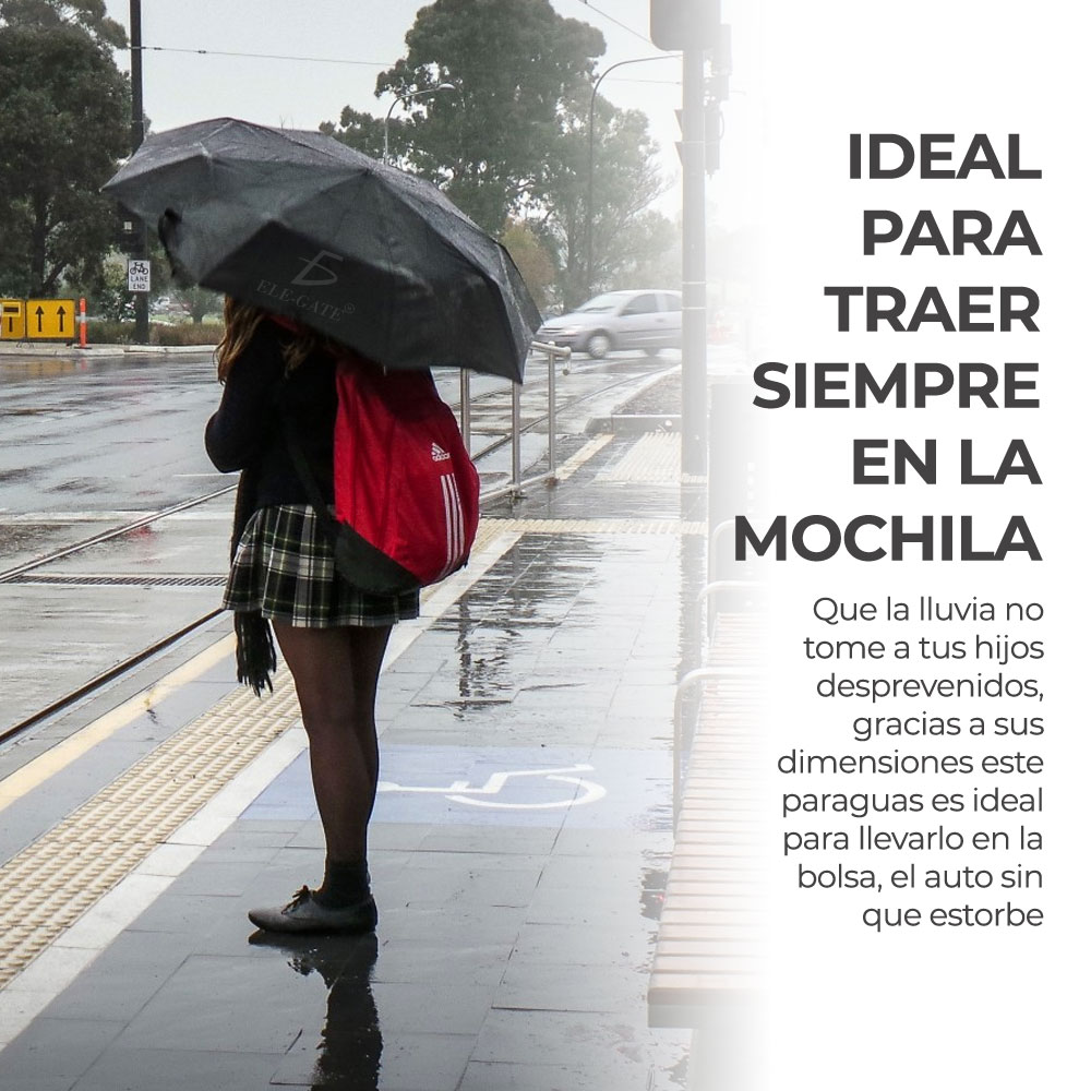 Paraguas Sombrilla Automático Compacto Lluvia Moda