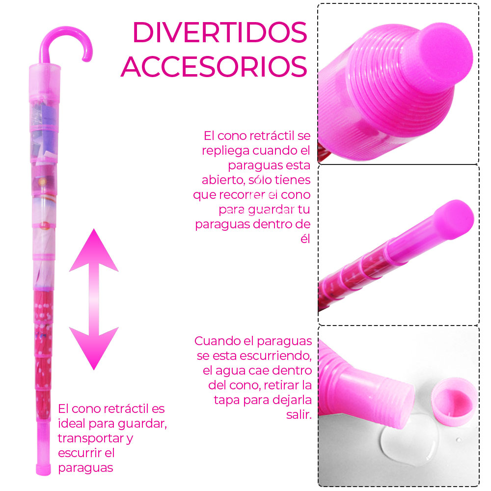 Sombrilla Para Niña Con Hello Gato Economica Diseño