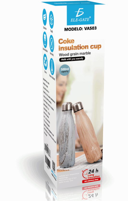 Vaso botella Térmica 500 ml Termo Acero Inoxidable