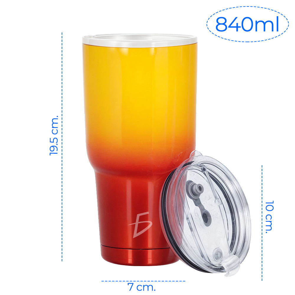Vaso Térmico Bicolor de 840 ml Termo Acero Inoxidable - Image 6