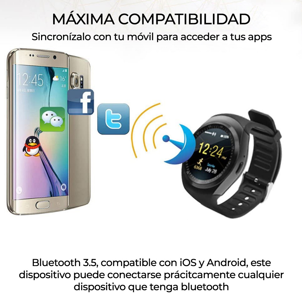 Reloj Celular Sim Smartwatch Y1 Cámara Inteligente Android