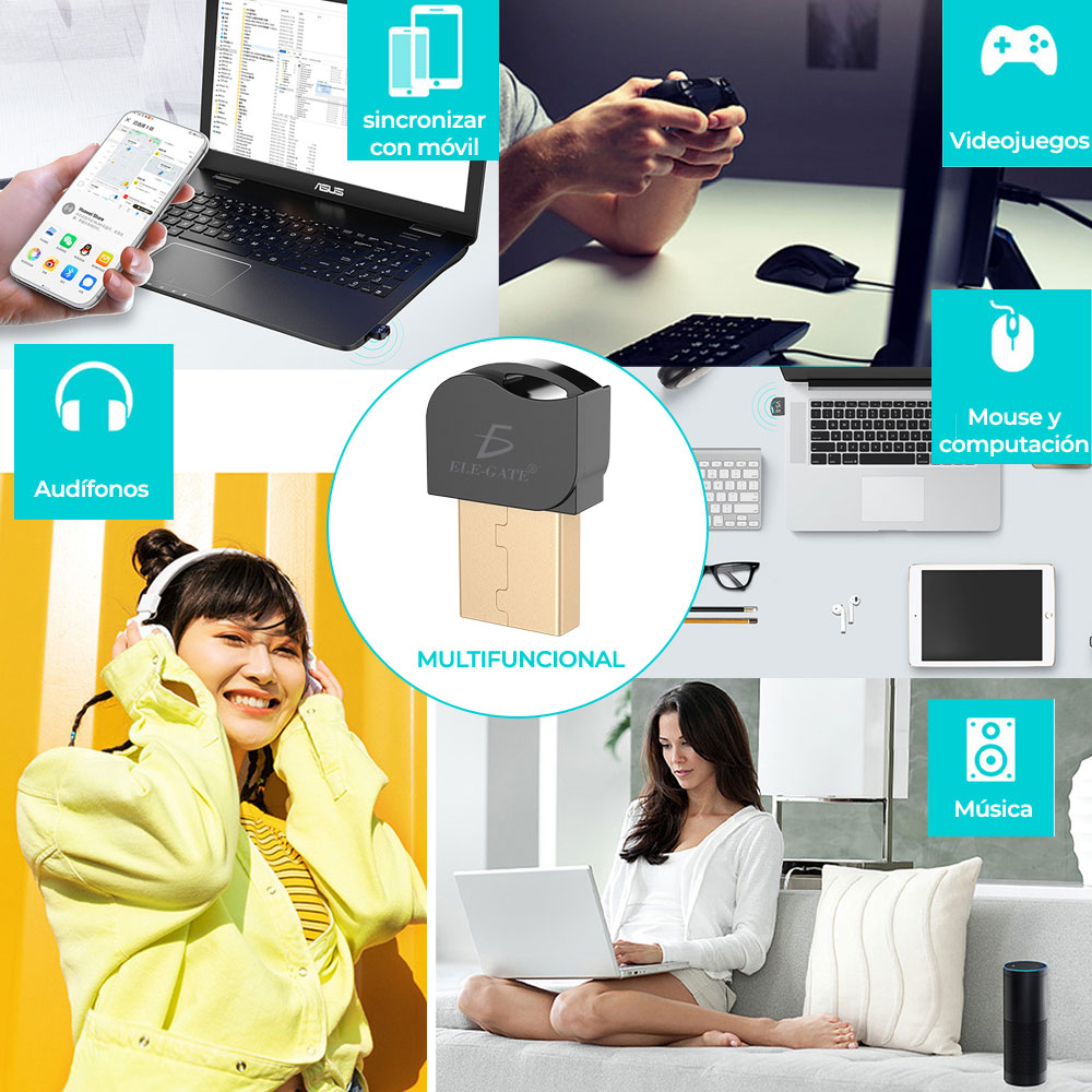 Mini Adaptador Bluetooth 5.0 Usb 3.0 Computadora Pc