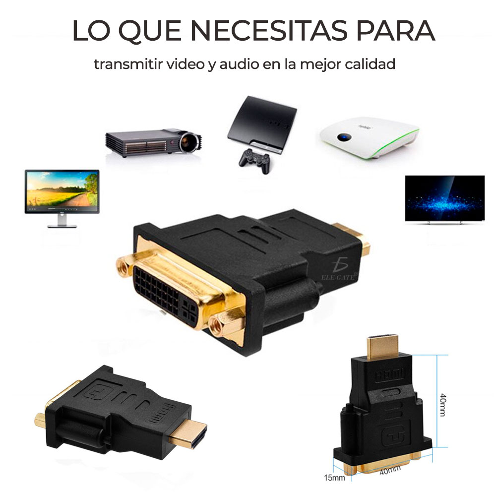 HDMI macho a DVI-I Hembra O Dvi-i Hembra Adaptador