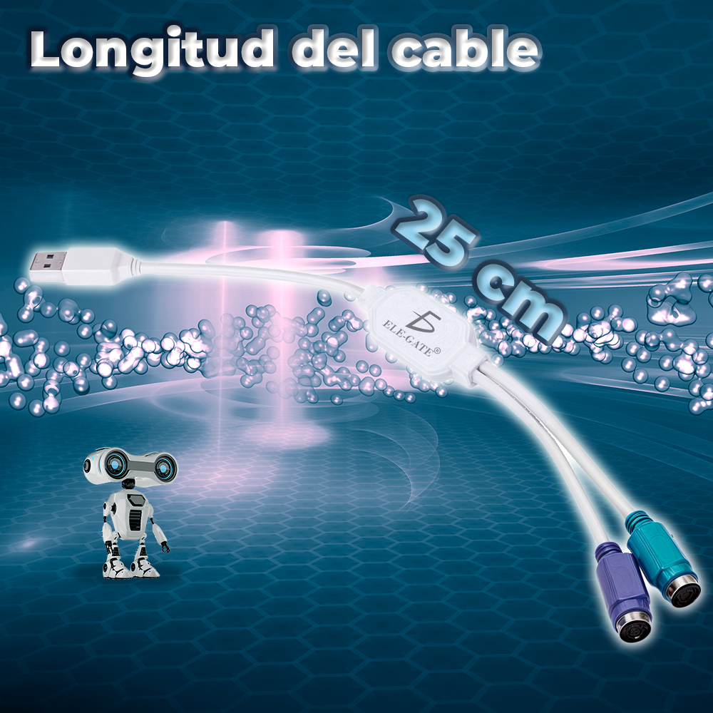 Usb Macho Ps/2 Hembra Adaptador Convertidor - Image 4