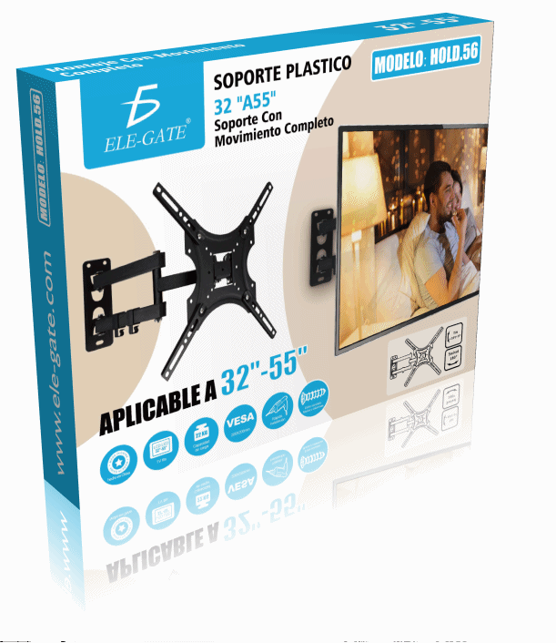 Soporte de Monitor o Pantalla 32-55 Pulgadas Vesa