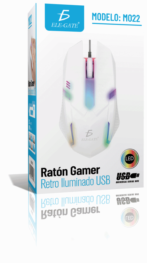 Mouse Gaming LED Alámbrico Usb Respiración Luz Ratón