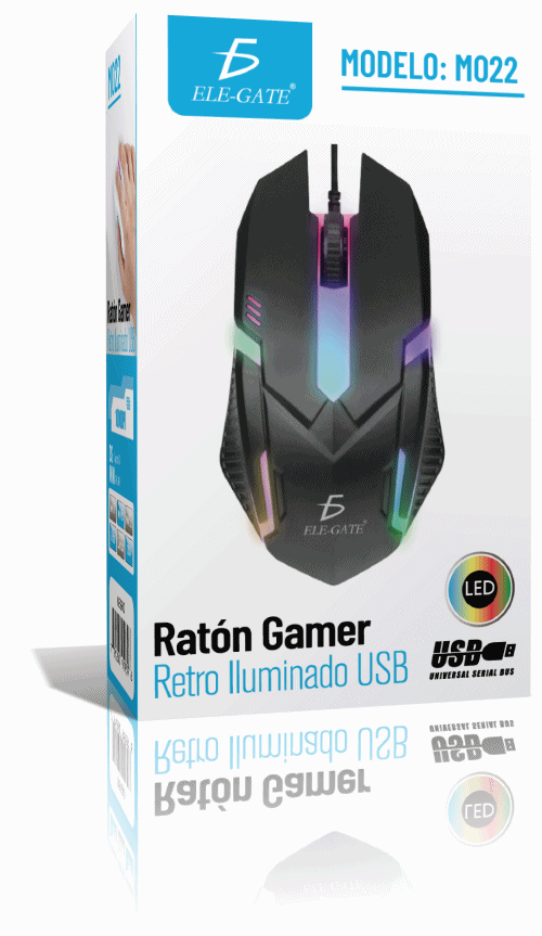 Mouse Gaming LED Alámbrico Usb Respiración Luz Ratón