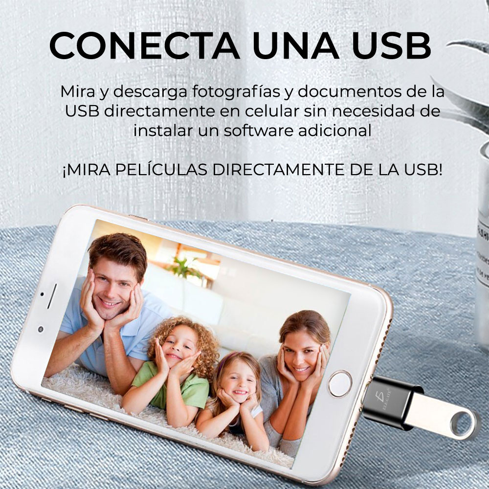 Adaptador De Otg Usb 3.0 Para iPhone iPad Lightning To Usb