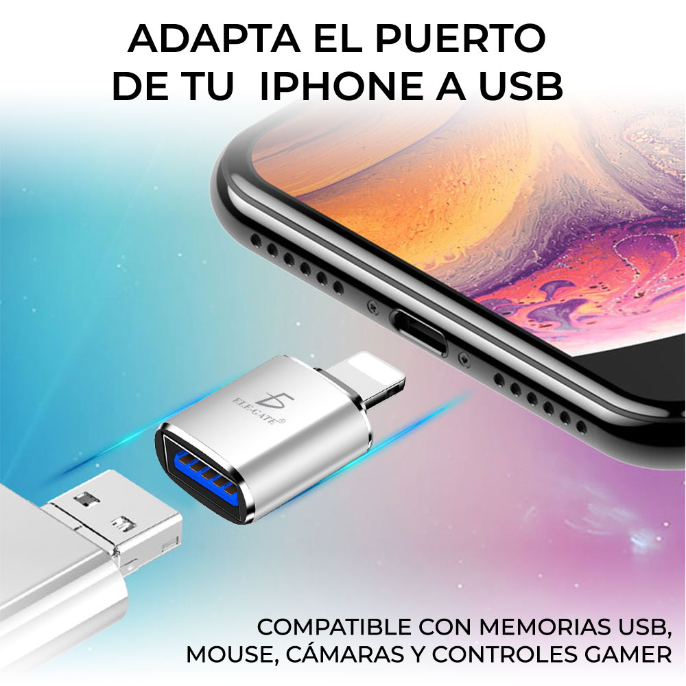 Adaptador De Otg Usb 3.0 Para iPhone iPad Lightning To Usb