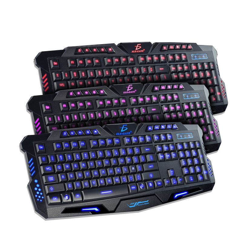 Teclado Español Gamer Luz Rgb Iluminado Led Usb Alambrico