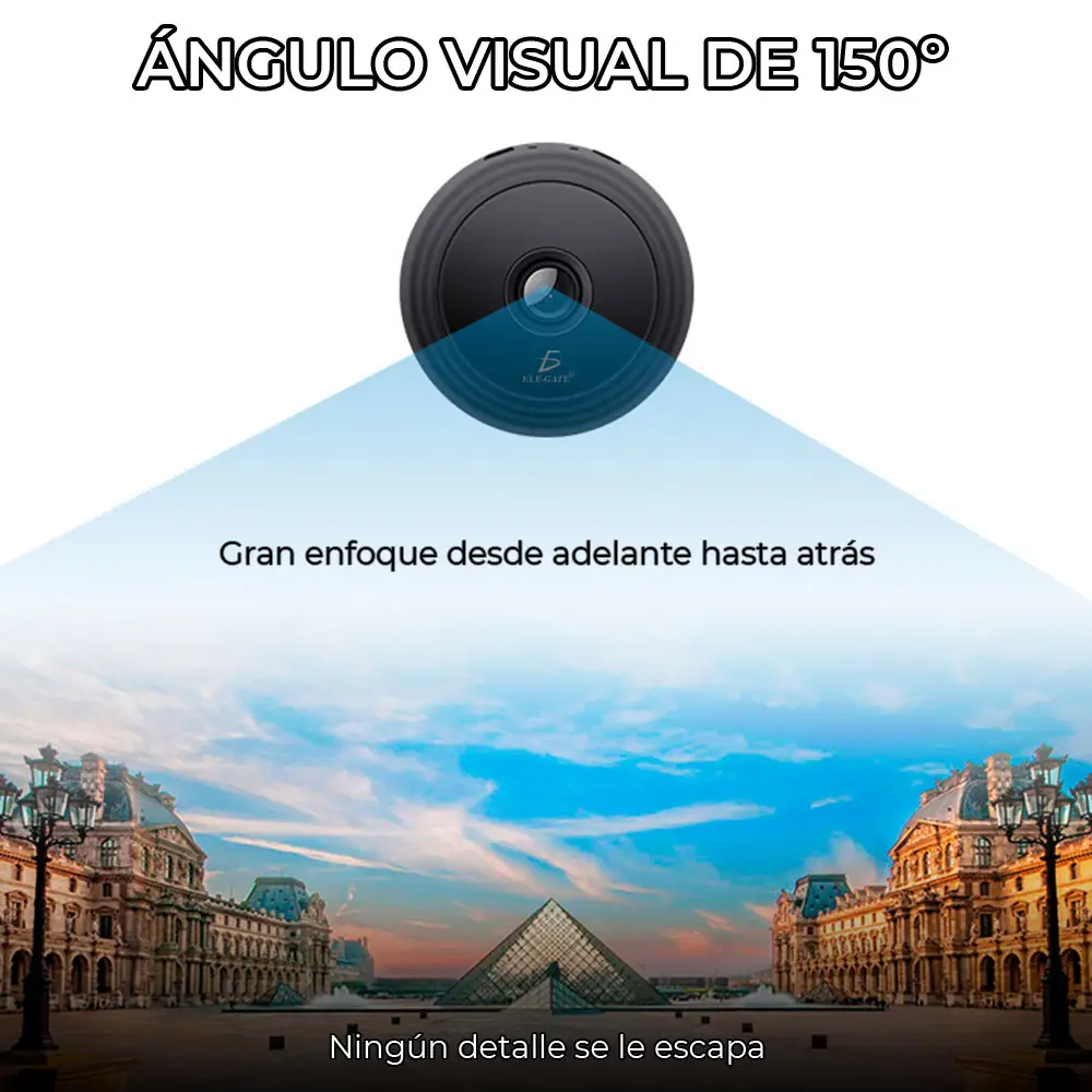 Mini Portátil Wifi Cámara Metal Funda Con Visión Nocturna