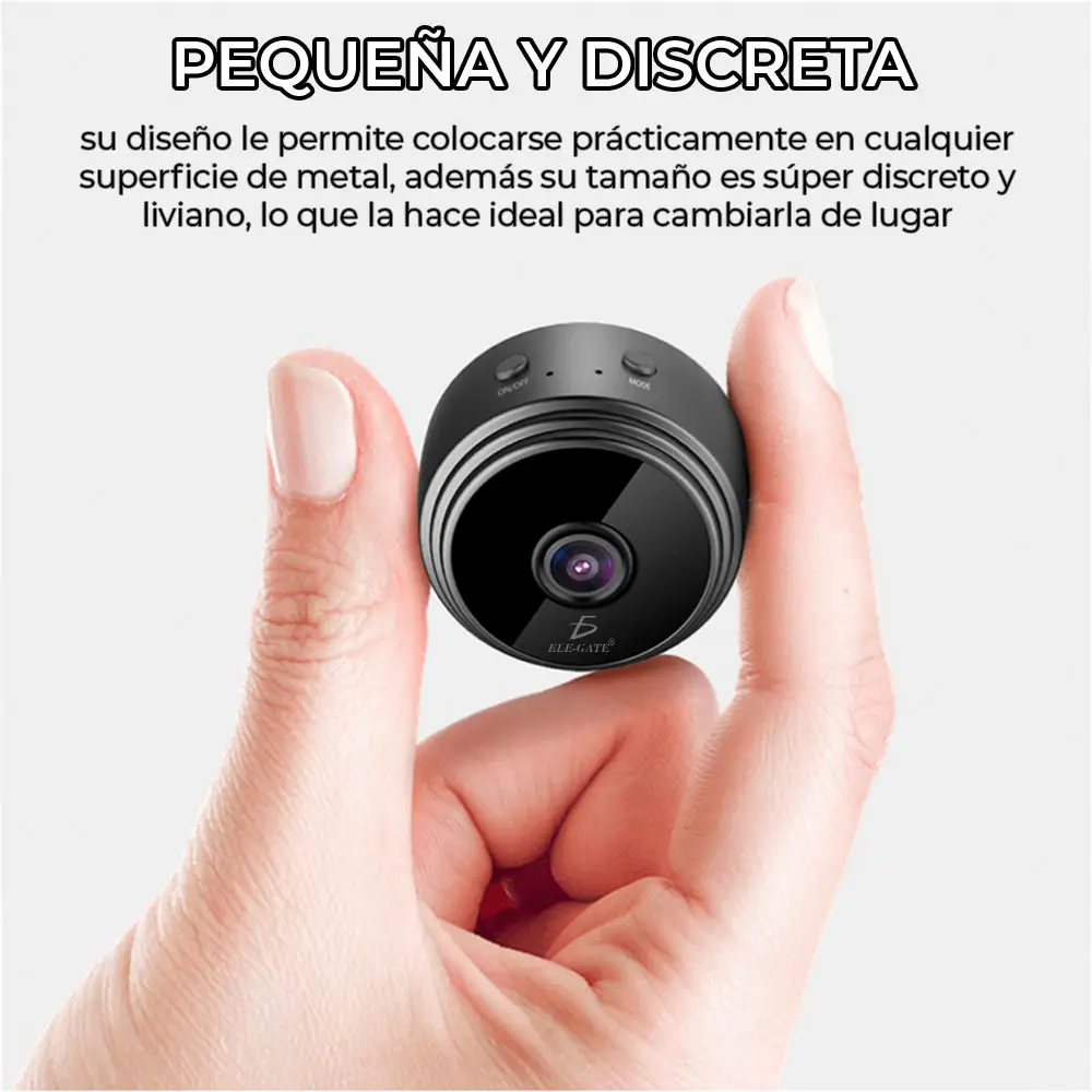 Mini Portátil Wifi Cámara Metal Funda Con Visión Nocturna