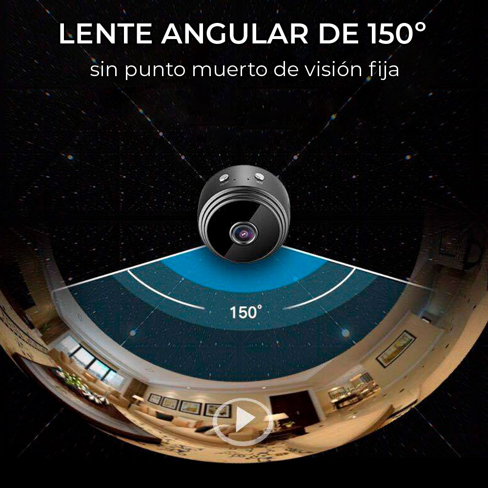 Mini Portátil Wifi Cámara Metal Funda Con Visión Nocturna