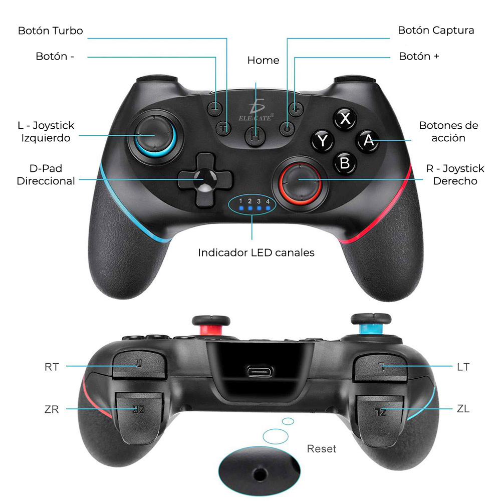 Control Bluetooth Gamepad Celular Iphone Android Pc Windows