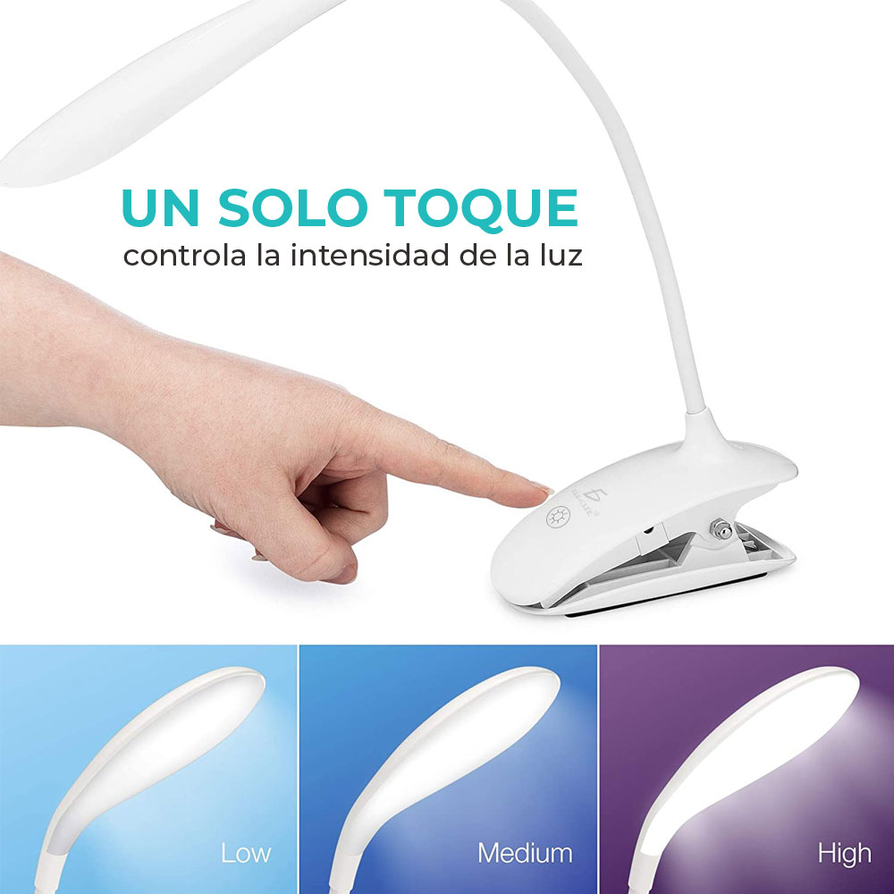 Lámpara Led Ajustable Para Lectura O Escritorio