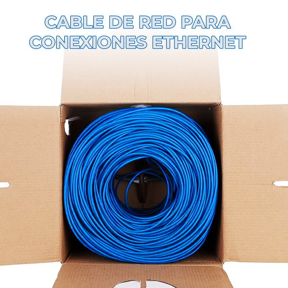 Bobina Cable de Red Industrial Utp Rj45 Cat6 305 Mts 100% Cobre