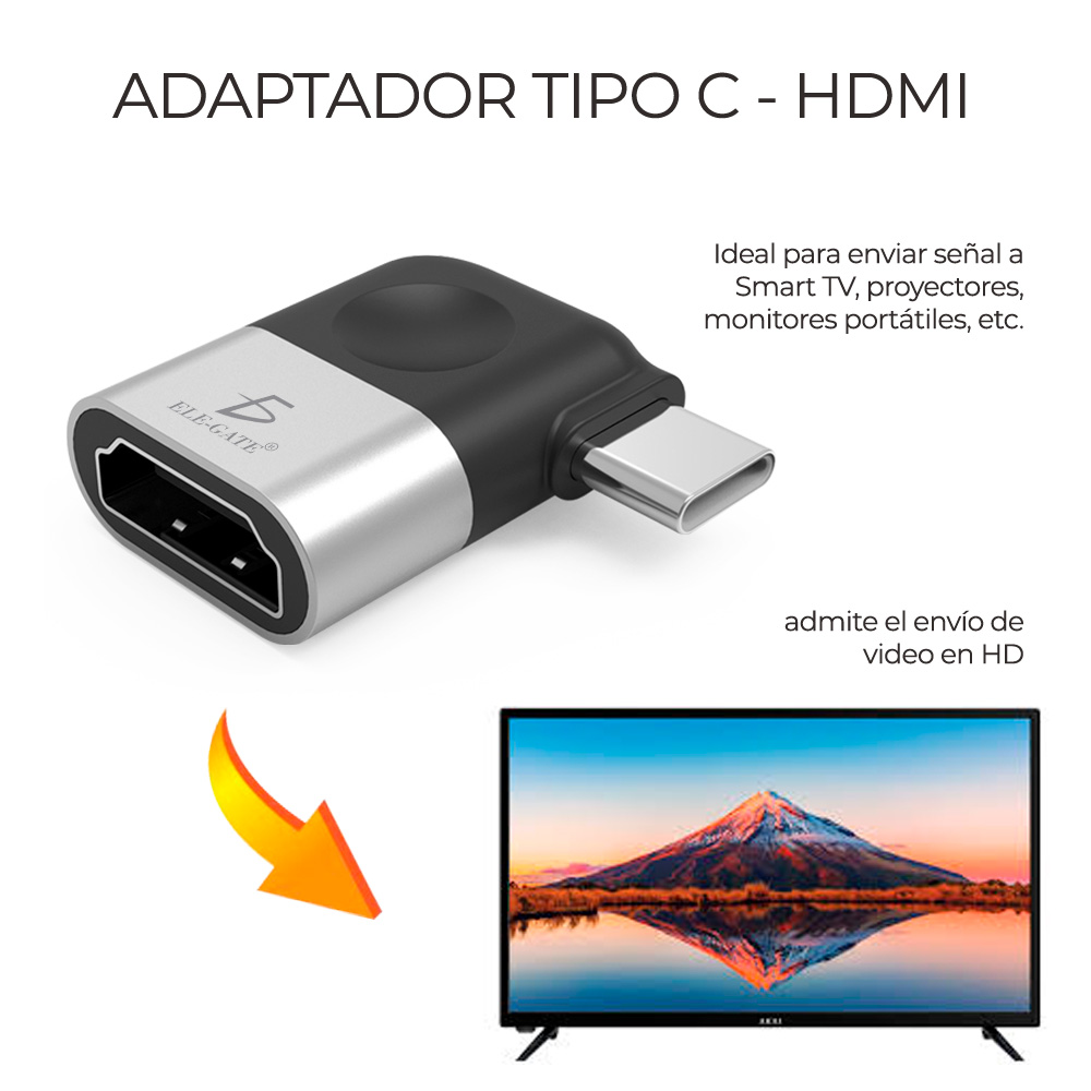 adaptador y una pantalla abajo 
