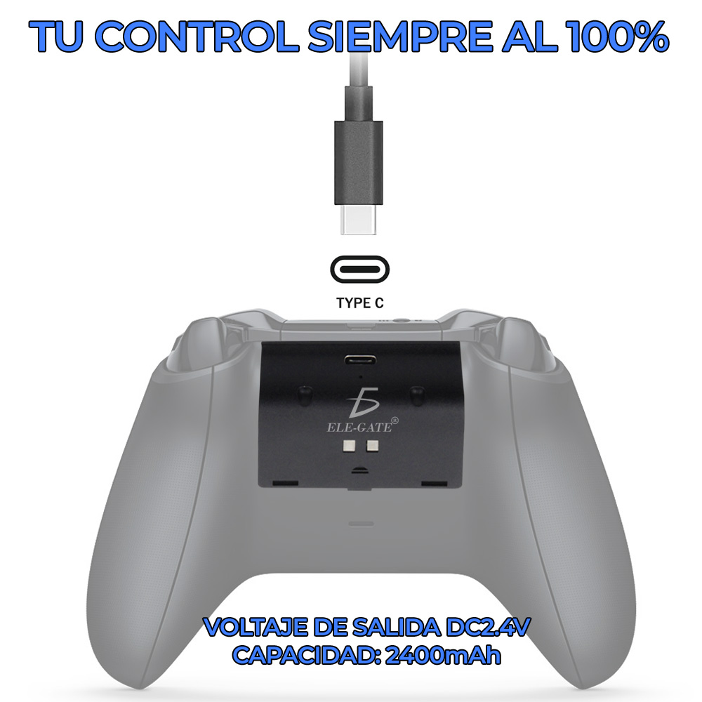 Carga Y Juega Para Control Xbox One Bateria Entra Tipoc