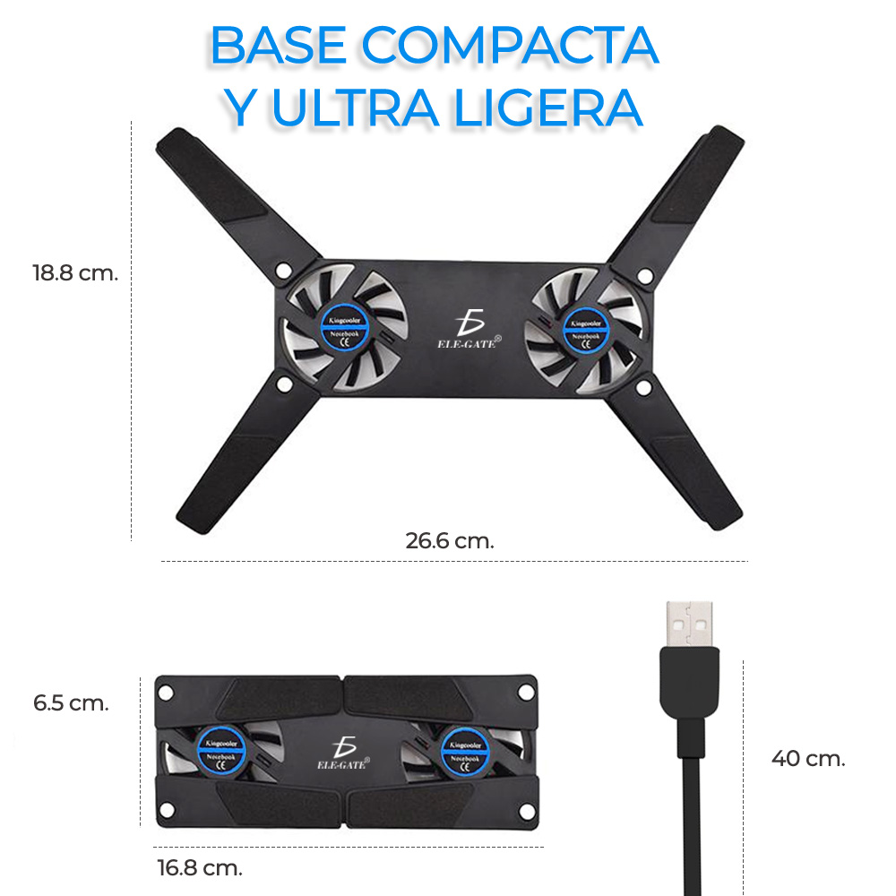 Mini Ventilador Doble Y Portátil Usb Para Notebook Laptop