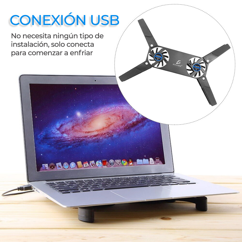 Mini Ventilador Doble Y Portátil Usb Para Notebook Laptop