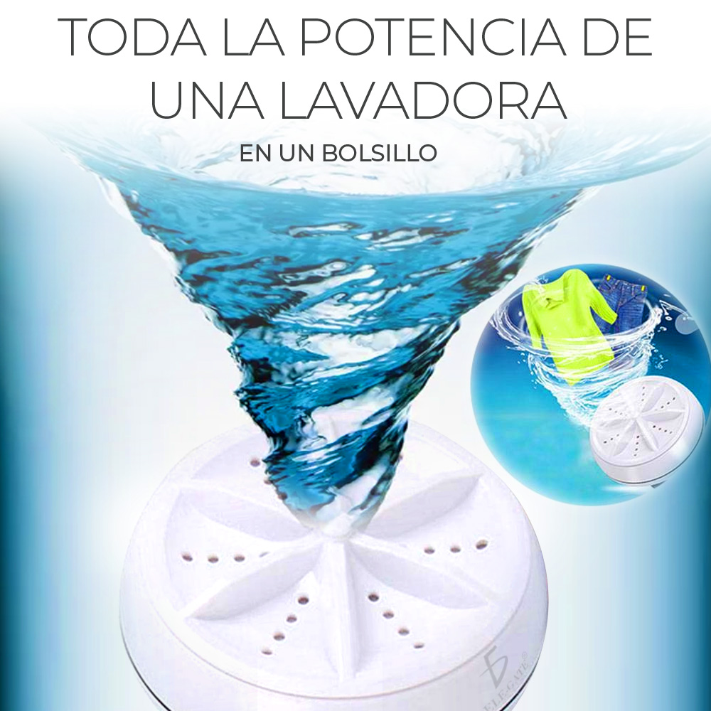 Mini Lavadora Portátil Ultrasónica Turbo