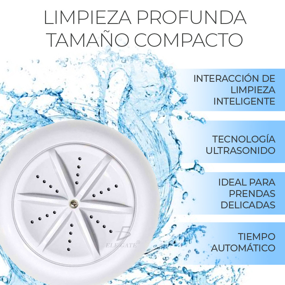 Mini Lavadora Portátil Ultrasónica Turbo