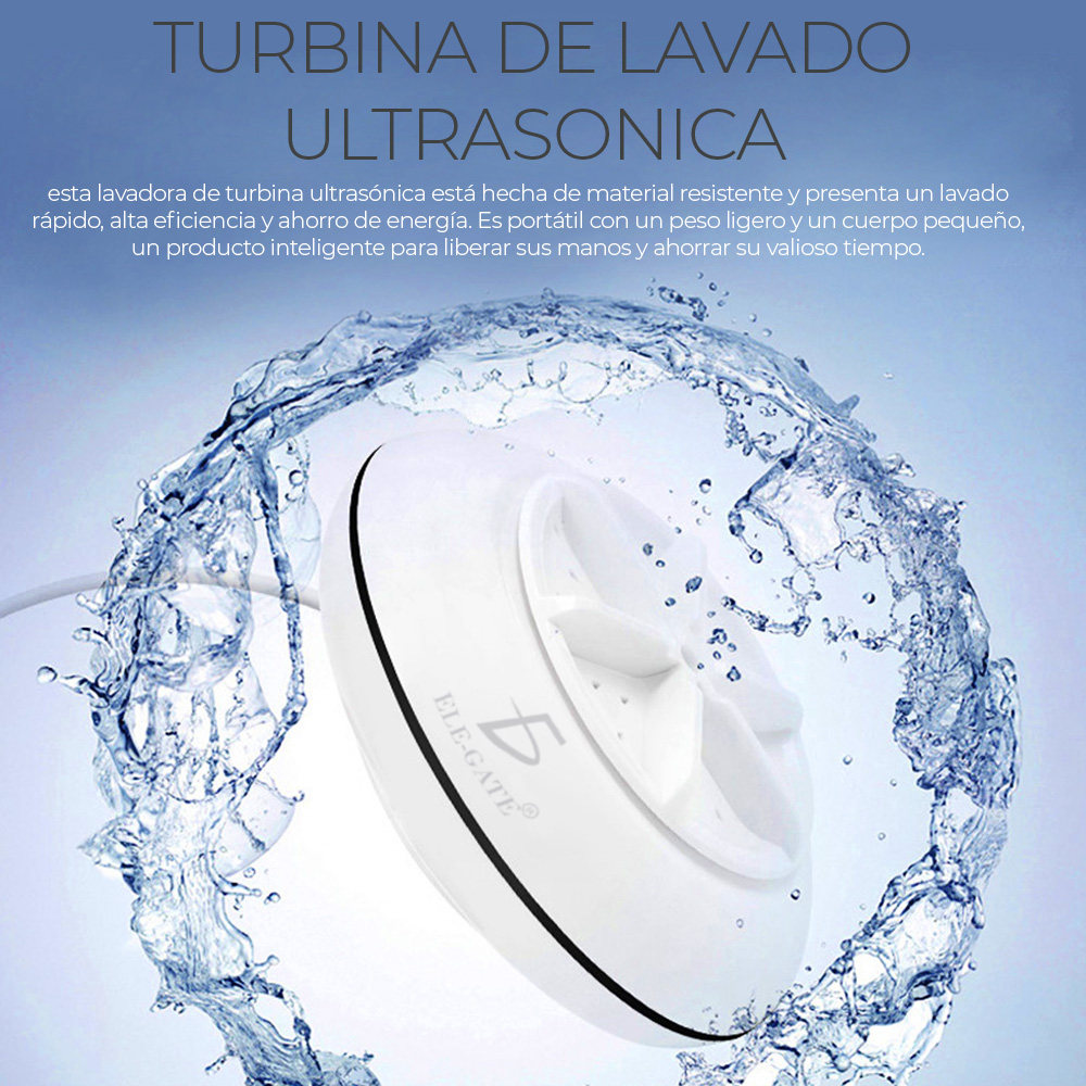 Mini Lavadora Portátil Ultrasónica Turbo