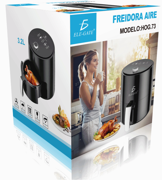 Freidora Eléctrica de Aire Multifunción para Alimentos 3.5 L