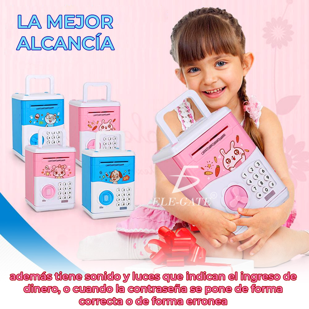 Alcancía Electronica Caja Seguridad Niños Atm Clave Caja