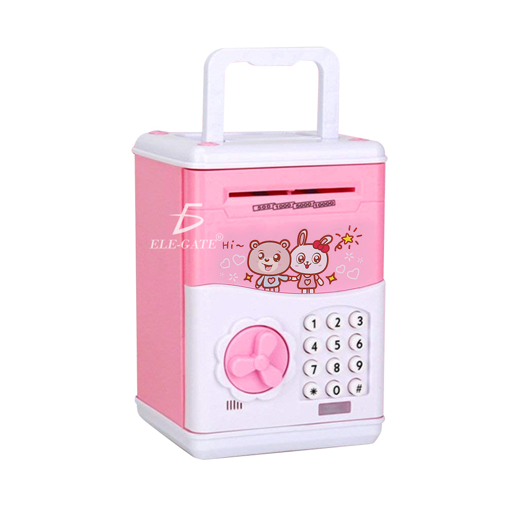 Alcancía Electronica Caja Seguridad Niños Atm Clave Caja