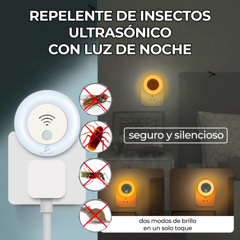 Lámpara LED Repelente de Mosquitos Ultrasónica