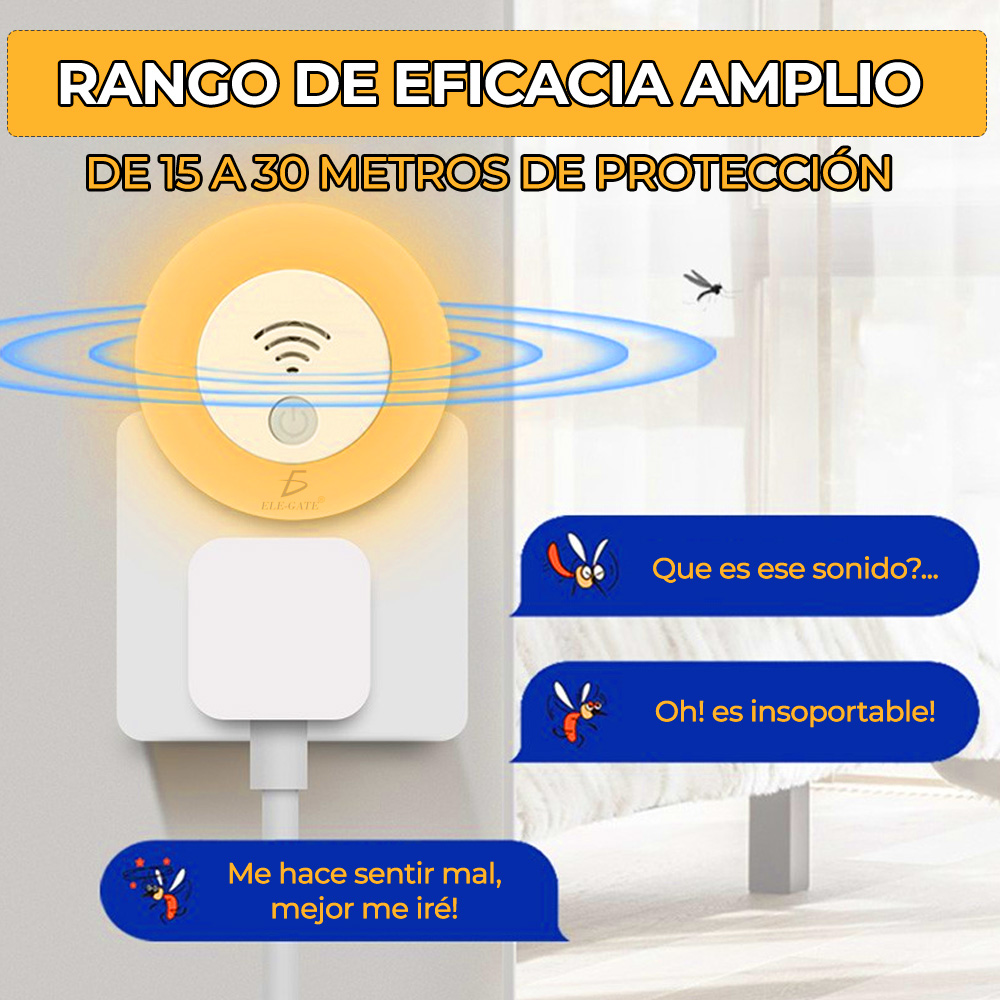 Lámpara LED Repelente de Mosquitos Ultrasónica
