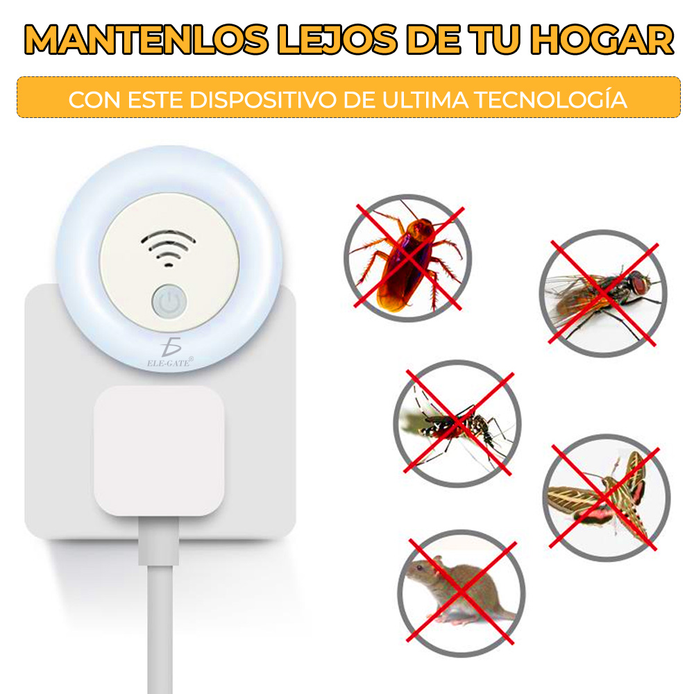 Lámpara LED Repelente de Mosquitos Ultrasónica
