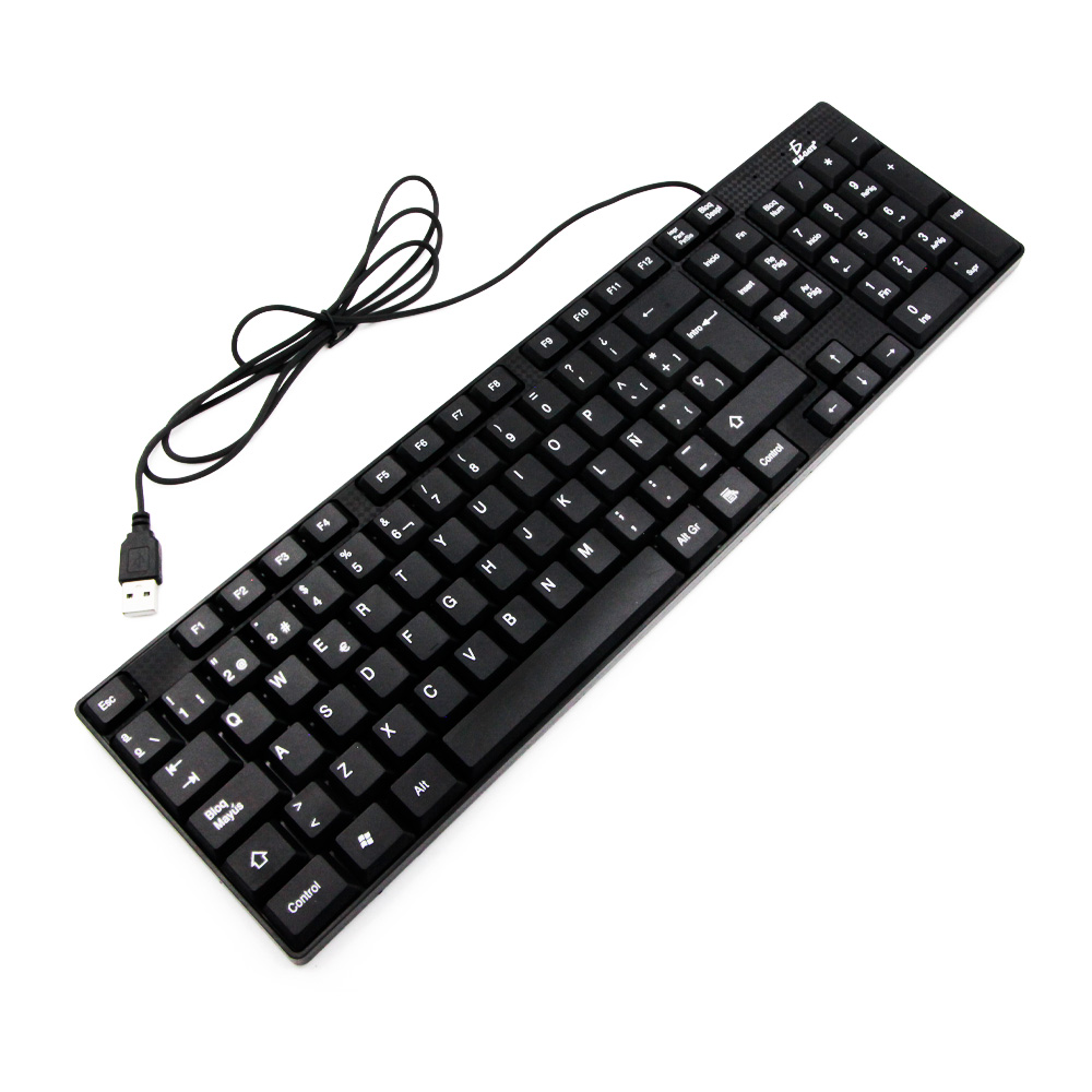 Teclado Usb Alambrico Slim Pc Computadora Escritorio Laptop
