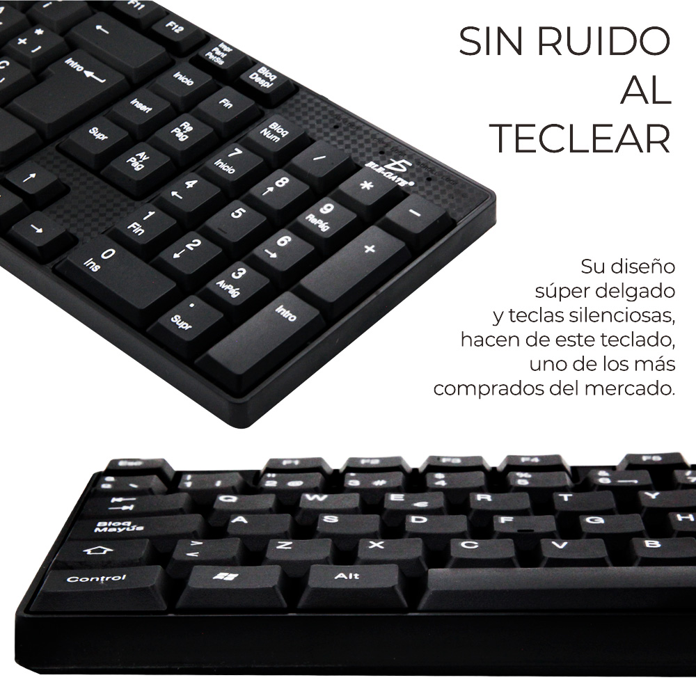 Teclado Usb Alambrico Slim Pc Computadora Escritorio Laptop