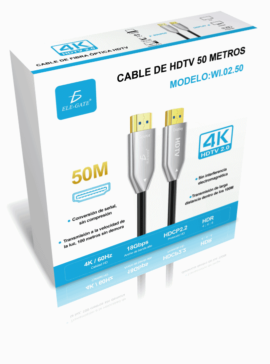 Cable Hdmi 50 Metros Fullhd 4K Para Pantalla grande
