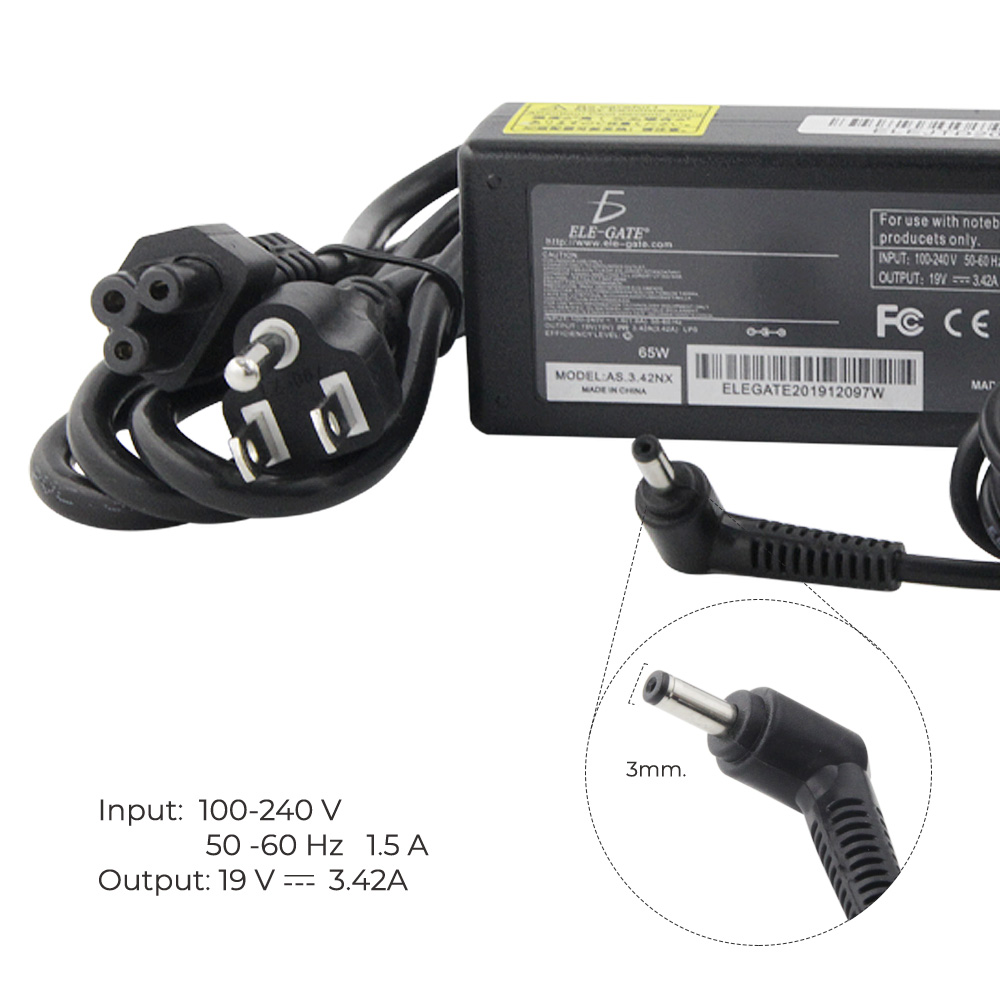 Cargador Laptop Asus 19V 3.42a 65W 4.5*3.0mm