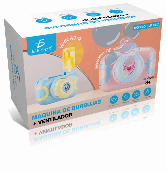 Máquina de Burbujas Automática Con Ventilador Personal