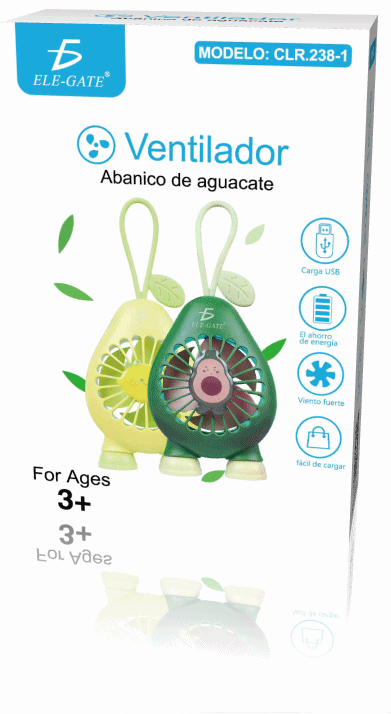 Mini Ventilador Frutal Recargable Y Portatil