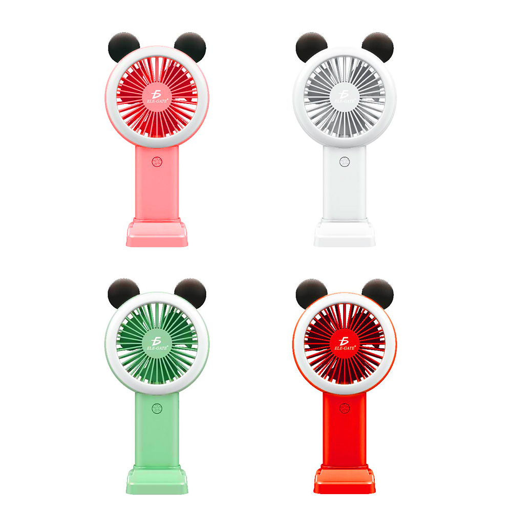 Mini Ventilador Recargable Con Luz RGB Forma de Mickey