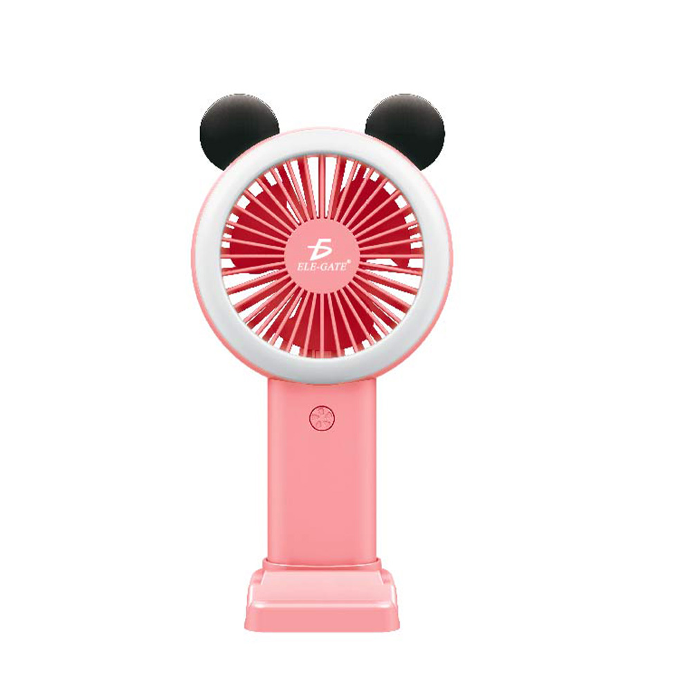 Mini Ventilador Recargable Con Luz RGB Forma de Mickey