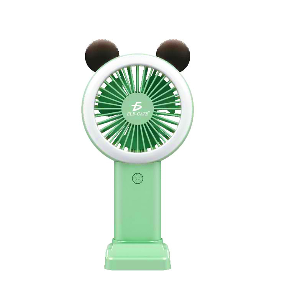 Mini Ventilador Recargable Con Luz RGB Forma de Mickey