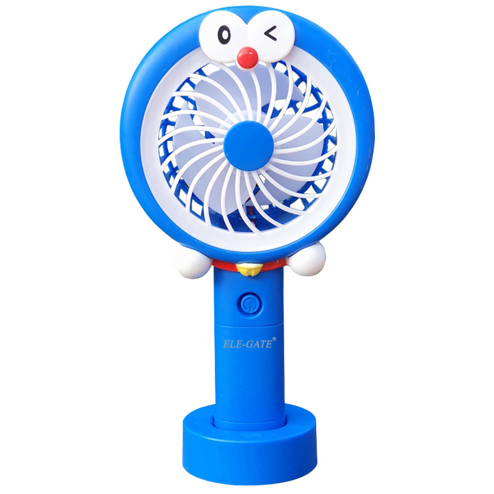 Mini Ventilador Personal Cartoon Con Aro de Luz