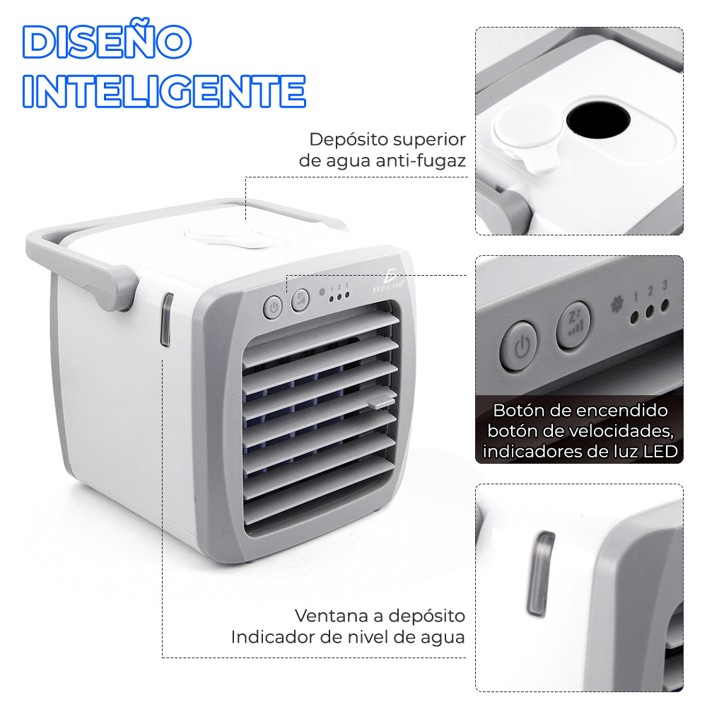 Aire Acondicionado Pequeño Cargar por Usb Para Escritorio