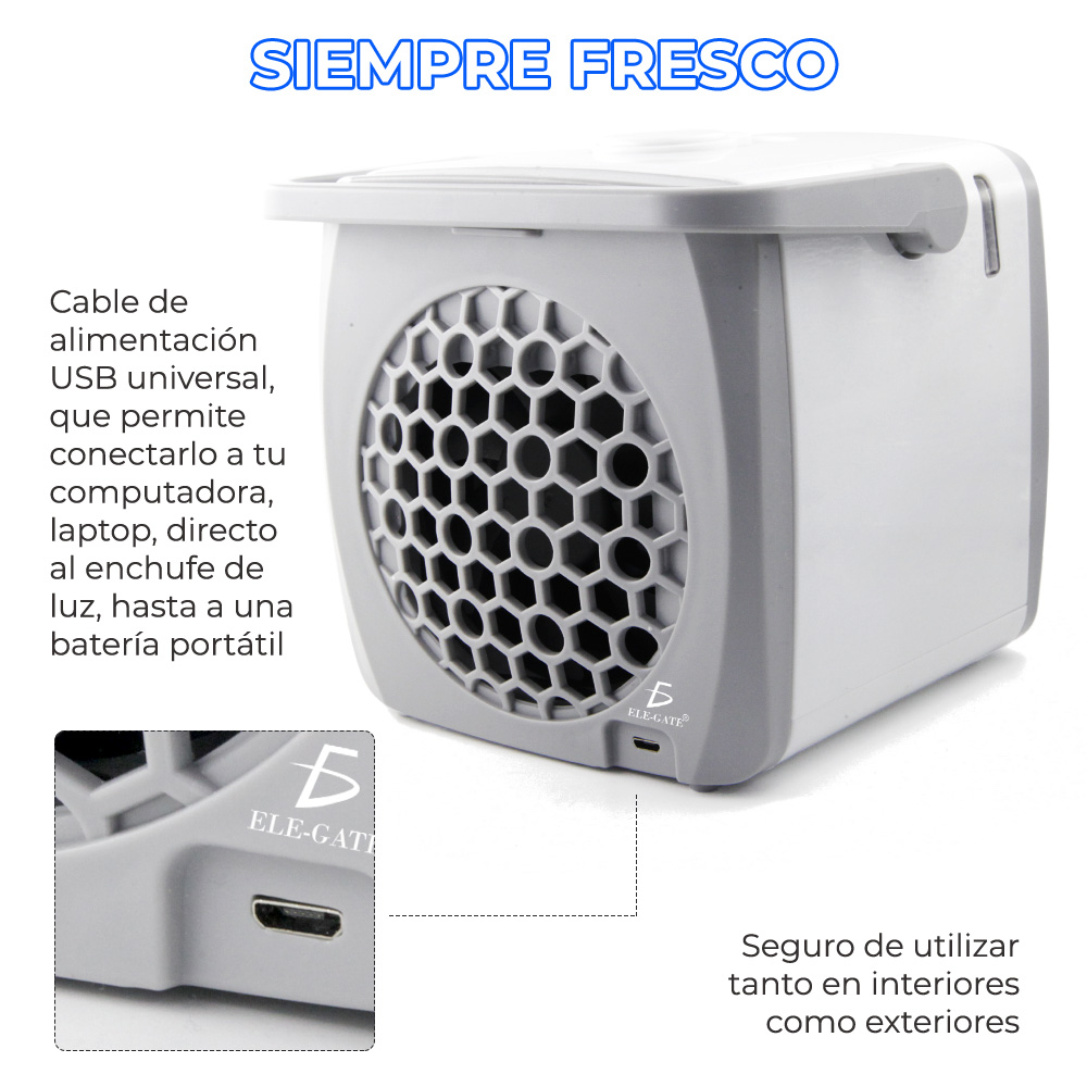 Aire Acondicionado Pequeño Cargar por Usb Para Escritorio