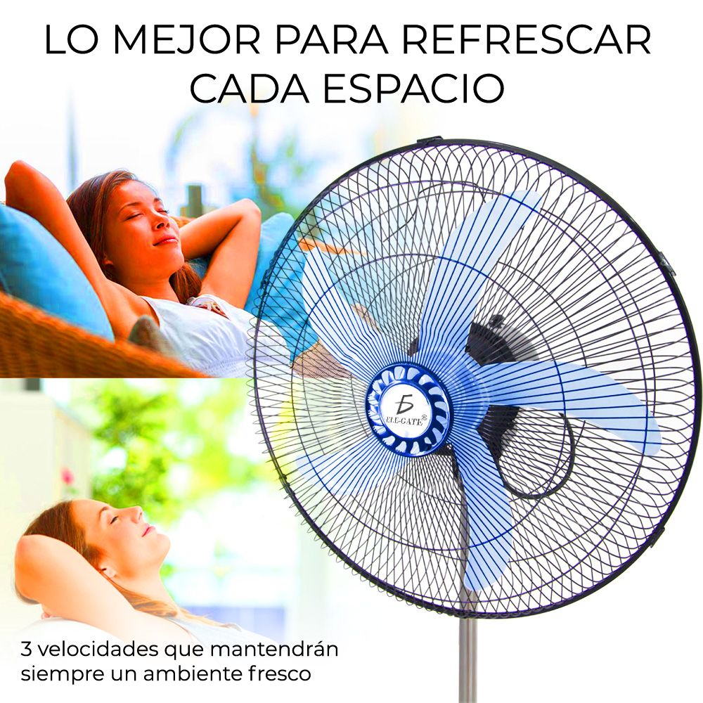 Ventilador De Pie Silencioso 3 Aspa 16″ de diámetro