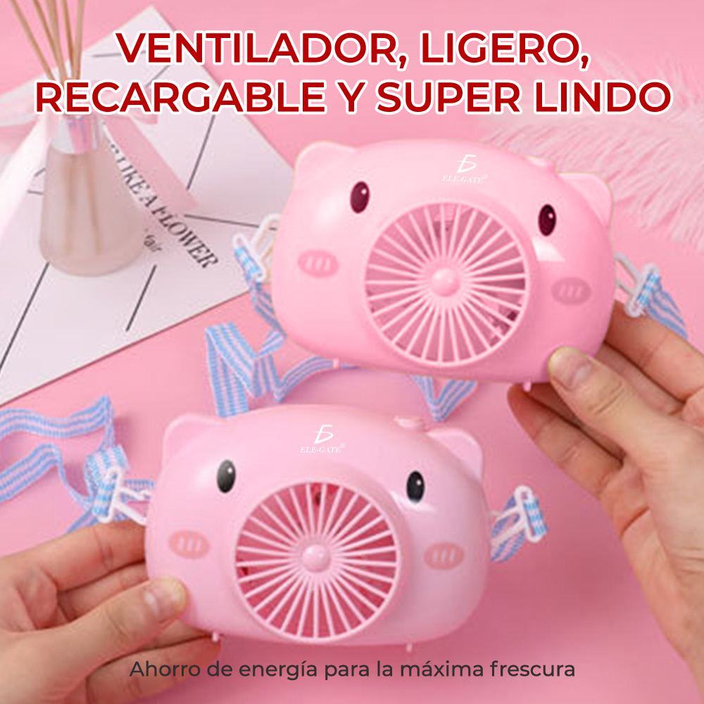 Mini Ventilador Personal Forma de Puerco