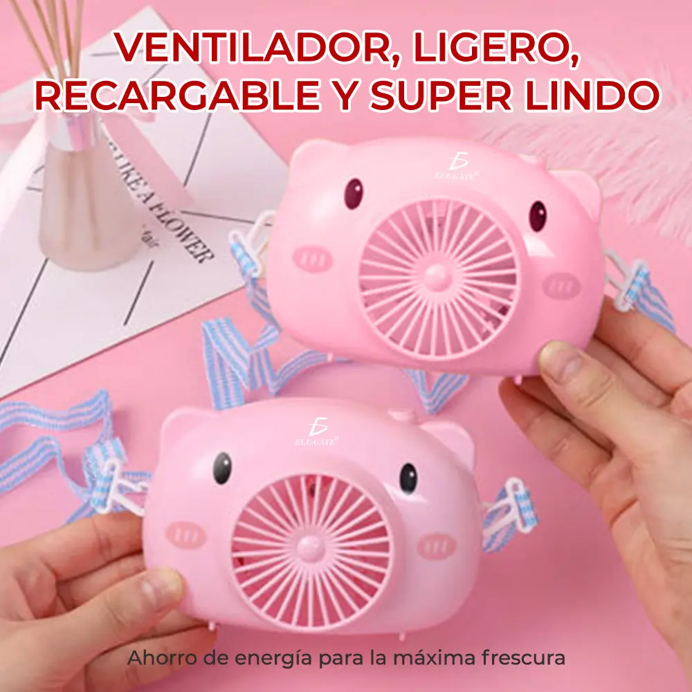 Mini Ventilador Personal Forma de Puerco